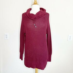 Sonoma Burgundy Long Cowl Neck Sweater